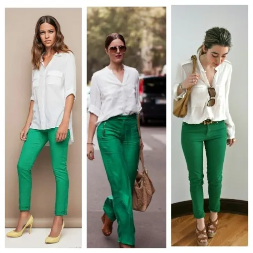 С чем носить зеленые брюки: идеи для стильных женских образов
